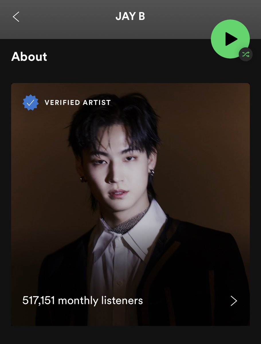 defdaily's tweet photo. [Spotify] 

JAY B’s page is now verified and has been updated with an artist picture as well as links to JAY B’s social media accounts! 

Make sure to follow JAY B on Spotify!
🔗 https://t.co/AhBVH2Ye68

#JAYB #SWITCHITUP @JAYBDEF___ https://t.co/mZCC2iT5O4
