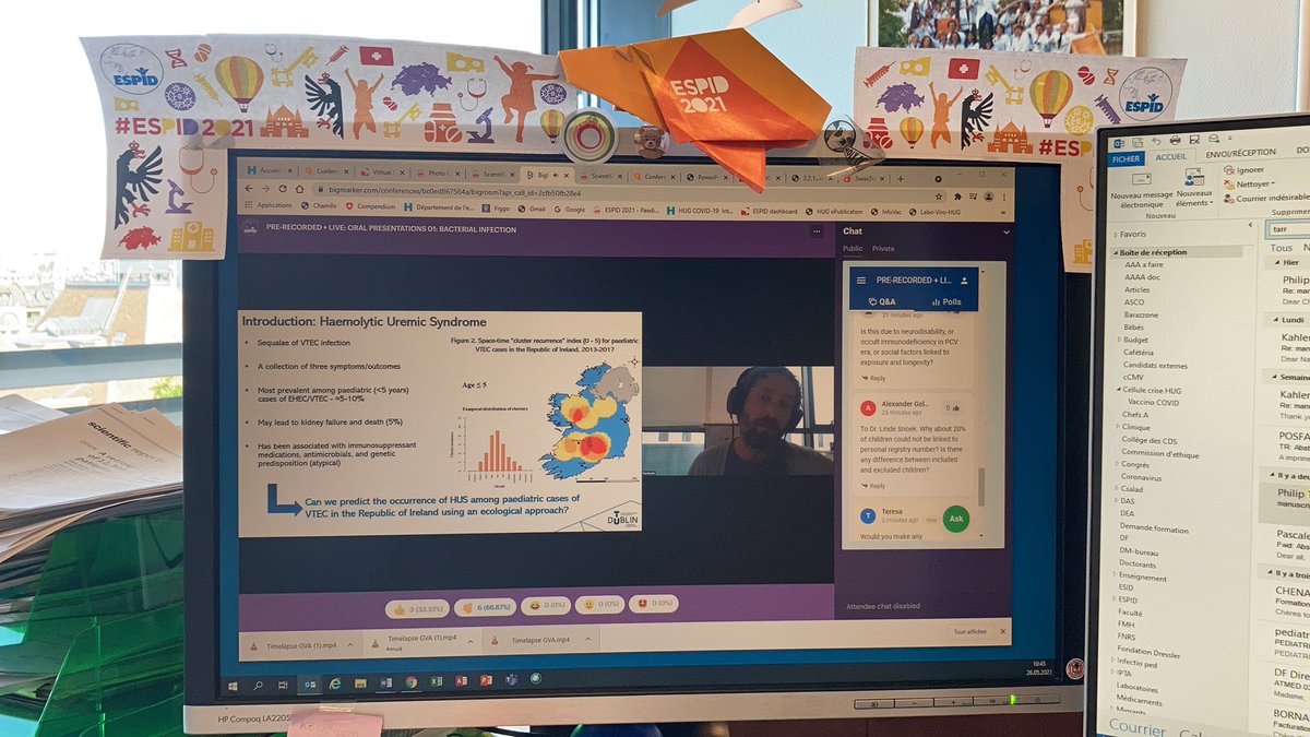 Origami: ✔, computer decoration✔, great session ongoing: 👍👍👍. Enjoying #ESPID2021 in Geneva.
