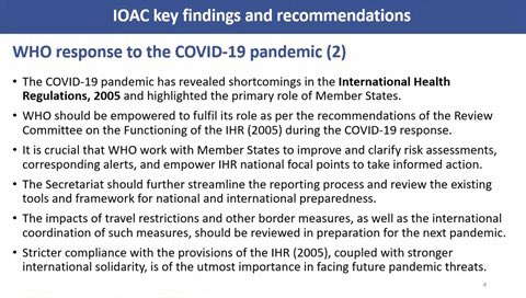 sapa999's tweet image. This week at #WHA74 we heard 🔑 recs on strengthening the world’s pandemic preparedness from 3 independent evaluations on #COVID19 response. Many eye-opening findings from #IPPR,  #IOAC &amp;amp; #IHR review. NOW it’s up to #WHO member states to urgently heed the calls!!! @WomenDeliver