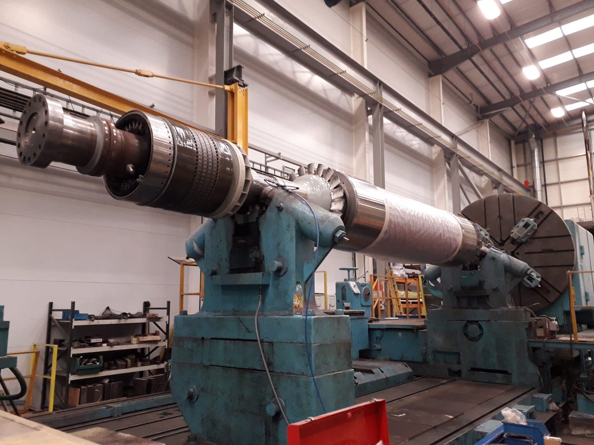 quartzelecltd's tweet photo. Another turbo-generator rotor currently at Quartzelec's Rugby facility where the customer has asked for help to improve generator reliability as performance has been recently deteriorating.
#generators #reliability #turboalternator #UnparalleledInEngineeringServices https://t.co/EBcYZ5Z8r1