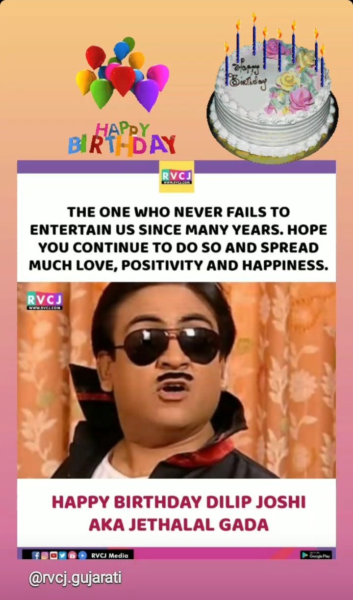 Happy Birthday   Dilip Joshi sir.      