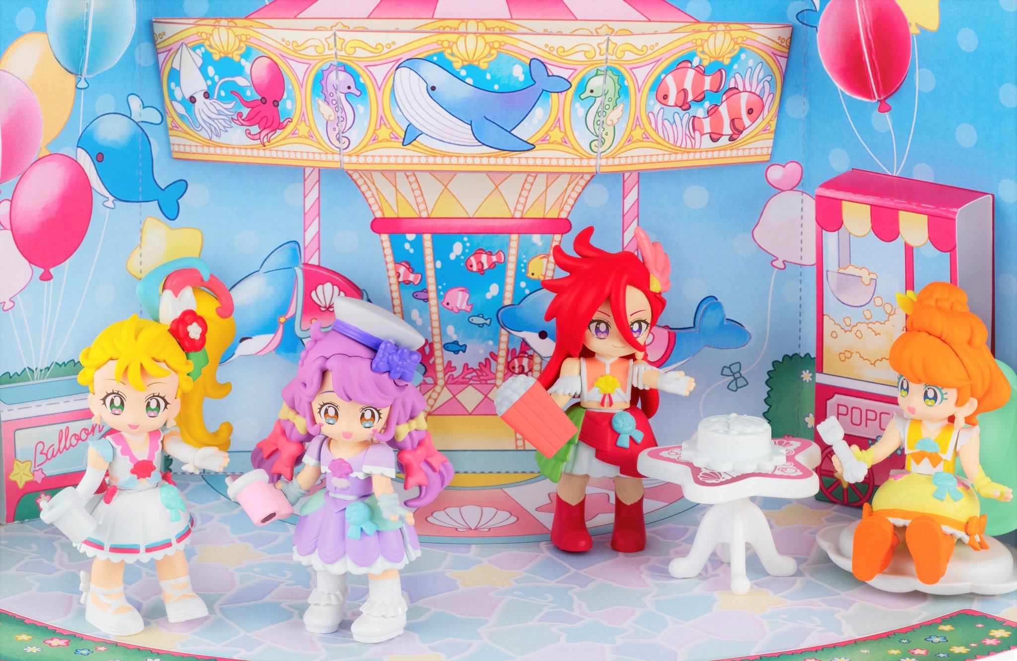 プリキュア食玩公式 バンダイ キャンディ ペーパークラフトを背景にパシャリ 無料ダウンロードはこちらから T Co Mjlrqajdbh プリキュア トロプリ トロピカル ジュプリキュア Precure ぷりきゅ と
