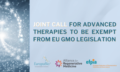 EuropaBio's tweet photo. 👉 @EuropaBio, @alliancerm &amp; @EFPIA jointly call for #AdvancedTherapies to be #exempt from EU #GMO Legislation, to #accelerate ⏳ access to life-changing #medicines for European #patients. 🧪

Read sp: ➡️ https://t.co/voaj82zz2j
Read the paper:➡️ https://t.co/veMpYFgFZz https://t.co/SbSbcyZPnp