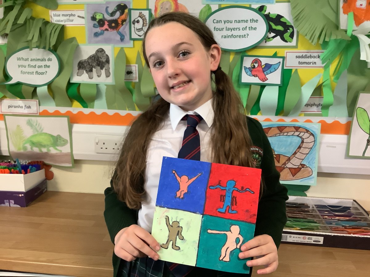 Beech class have been learning about the pop art culture and famous pop artists with Mrs Wilde. They had the opportunity to recreate pop art in the style of Keith Haring