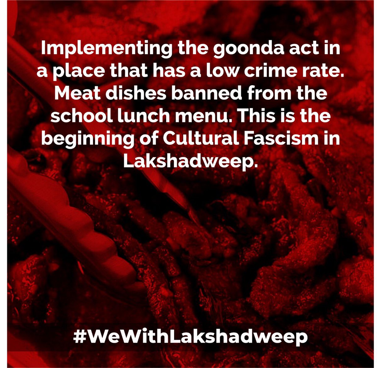 MdShafi_SDPI's tweet photo. #WewithLakshadweep 
Where ever a sanghi goes he will spread the virus of hate to destroy peace of the  land for his paymasters.
Lakshadweep: the Administrator should abide   by the Constitution not by  his Hidden Book of Sanghi Hate Politics. https://t.co/2ljxuvx0eq