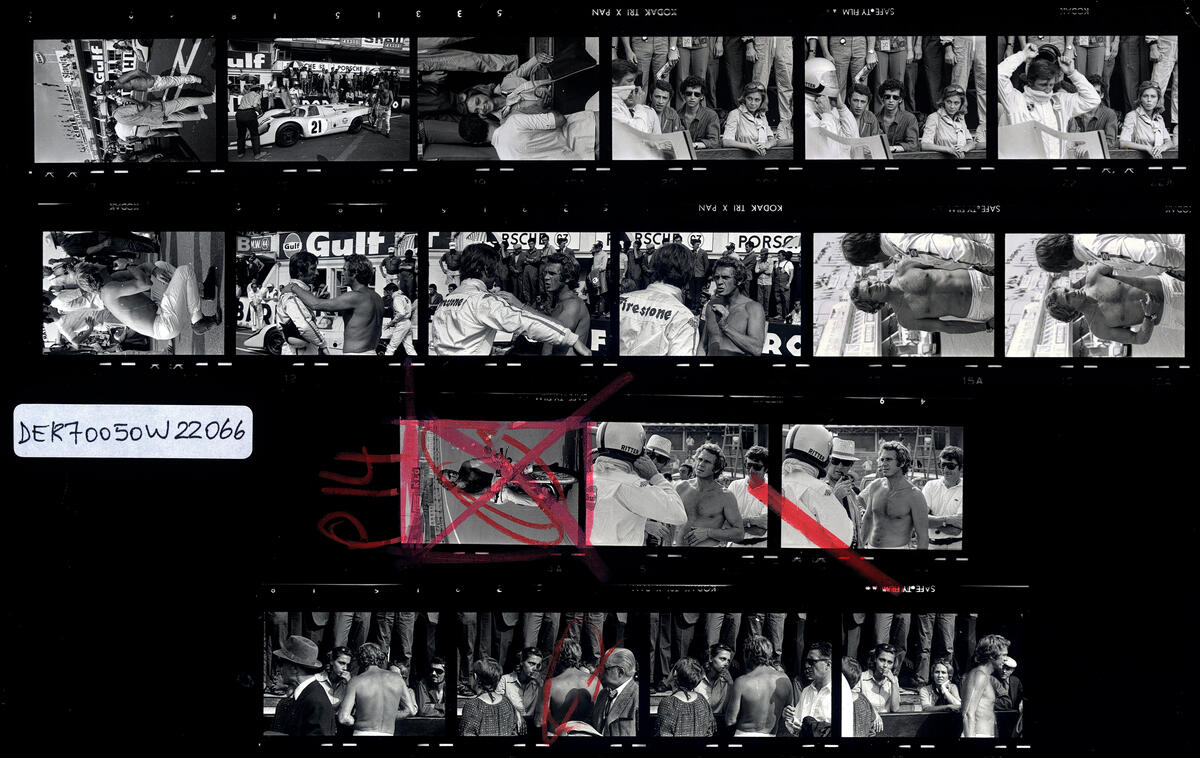 MagnumPhotos's tweet photo. Magnum's archive has captured the glamour and tension of Le Mans, including Raymond Depardon’s photograph of Steve McQueen from the cinematic adaptation, which is now available as a contact sheet on the Shop: https://t.co/vA6QFwEVrV

© Raymon Depardon / Magnum Photos https://t.co/L5NchxO3pQ