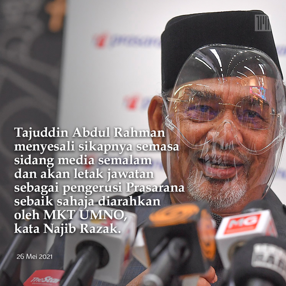 Tajuddin letak jawatan