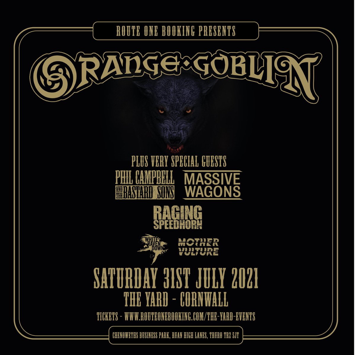 MotorheadPhil's tweet photo. The Cornwall line up just got bigger!!!

Get your tickets now for our show with @OrangeGoblin1 at @TheYardCornwall, Truro on Saturday July 31st

*JUST ADDED*

@MassiveWagons
@Speedhornuk 
@WhiteRavenDown
Mother Vulture

Tickets available at https://t.co/oOA5TJjxoY https://t.co/pkmqyPHodT