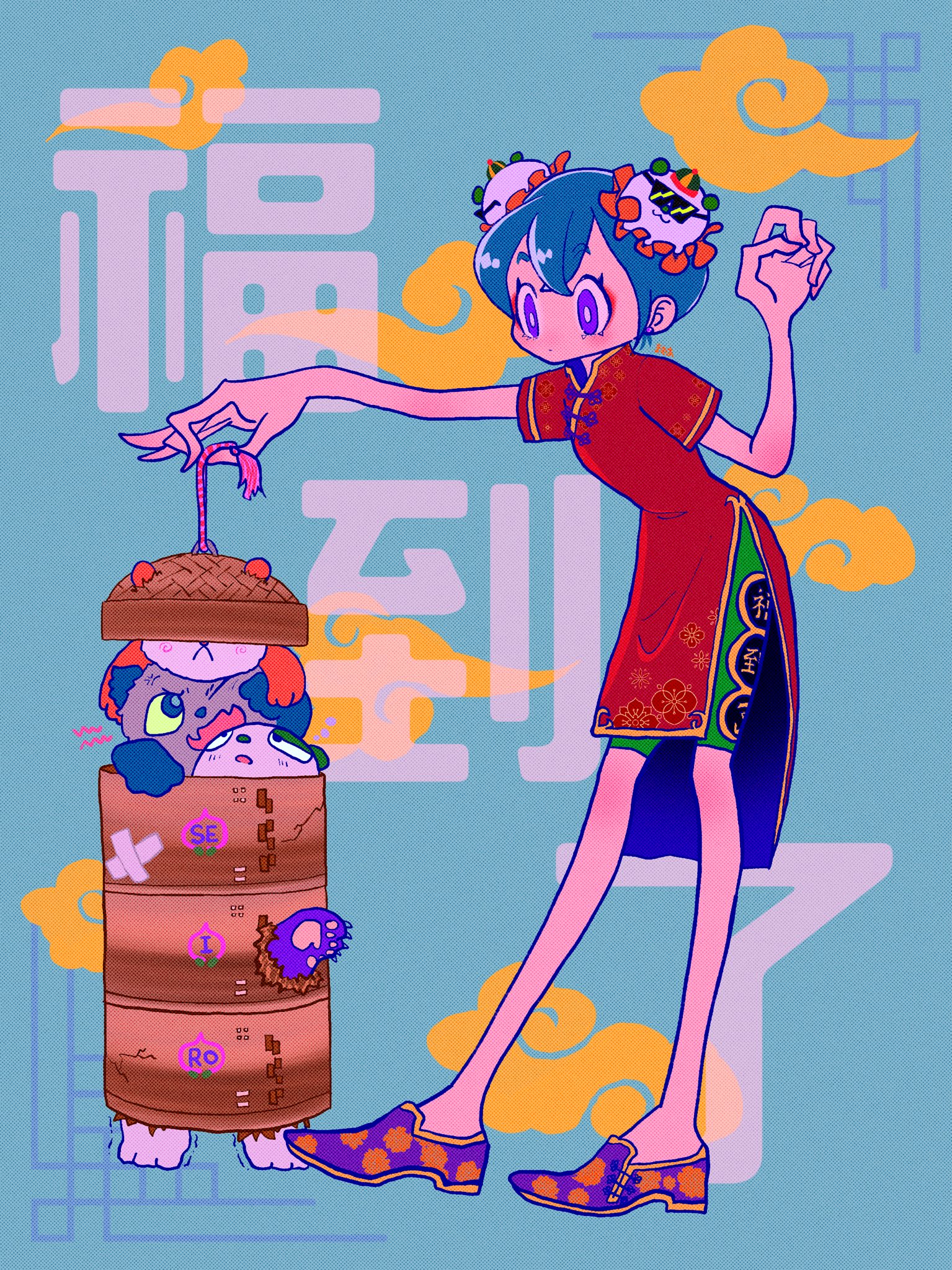 殺飴まむあ Koroshiamemamua せいろ使おうと思ったらパンダがぎゅうぎゅうに詰まってた図 イラスト Illustration イラスト好きな人と繋がりたい ニューレトロ T Co Xdtiabwh4k Twitter