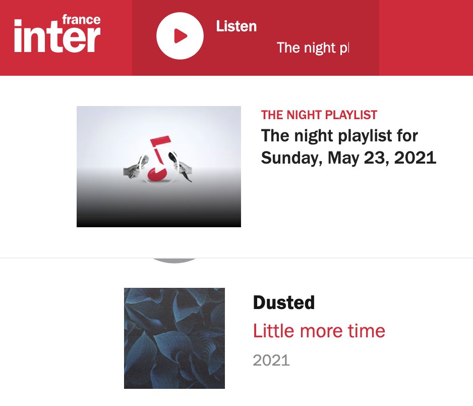 totallyDusted's tweet photo. Thanks for the play @franceinter ! https://t.co/ps9HTeb1BC