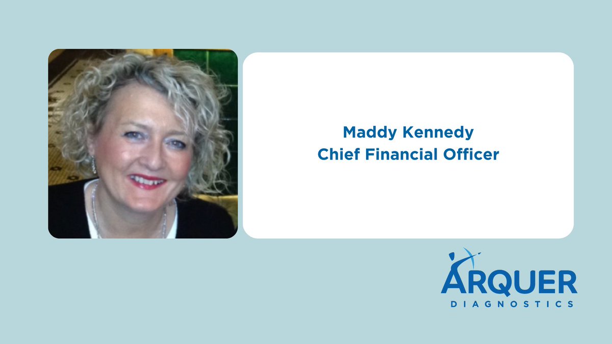 ArquerDx's tweet photo. @ArquerDx are pleased to announce the addition of Maddy Kennedy to their Executive Team. 

 #ArquerDx #ADXBLADDER #Bladdercancer #Diagnostics https://t.co/wqFWx2MdvJ