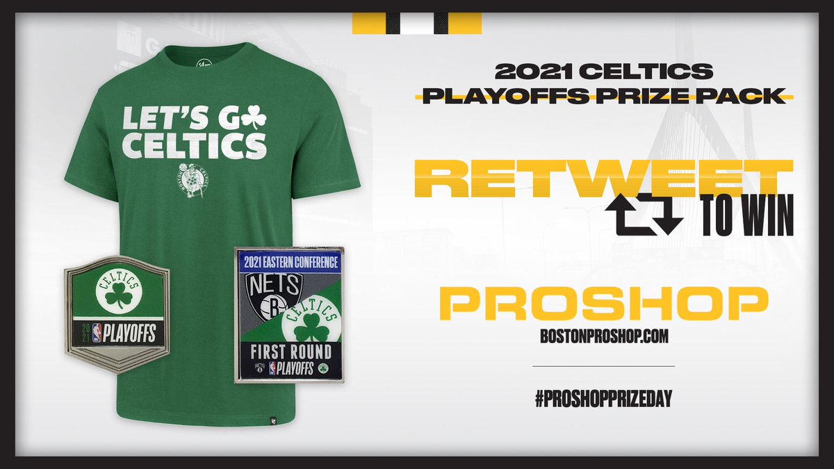 This #ProShopPrizeDay RT to win some Celtics swag that you can rep cheering them on in the Playoffs! Shop now >> BostonProShop.com

Rules: bostonproshop.com/proshopprizeda…