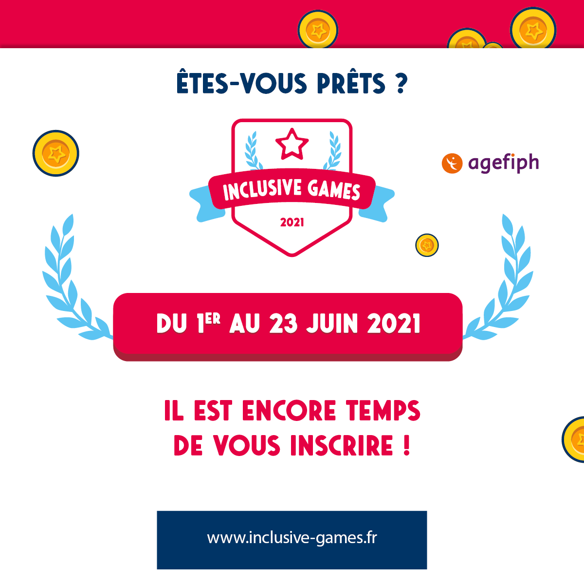 bbirdea's tweet photo. 📢Les #InclusiveGames démarrent le 1er juin. 100% gratuit &amp; proposé par @Agefiph_  ! Inscrivez-vous à cette compétition inter-entreprises #Normandie et recevez la #communication pour mobiliser vos salariés et les sensibiliser au #handicap. Inscrivez vous : https://t.co/YvhwlRPktY https://t.co/UmbcPjA8ZK