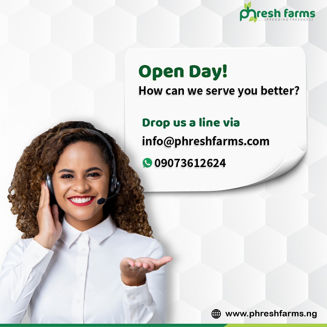 PhreshFarmsNG's tweet photo. Do you have any feedback or suggestion for us? We'll love to hear your thoughts and provide more exciting agricultural opportunities for farmers and investors alike.

#Phreshfarms
#agriculturalinvestors 
#investors #agriculture 
#farming #farminvest #sustainablefarming https://t.co/EaBiPRorRD