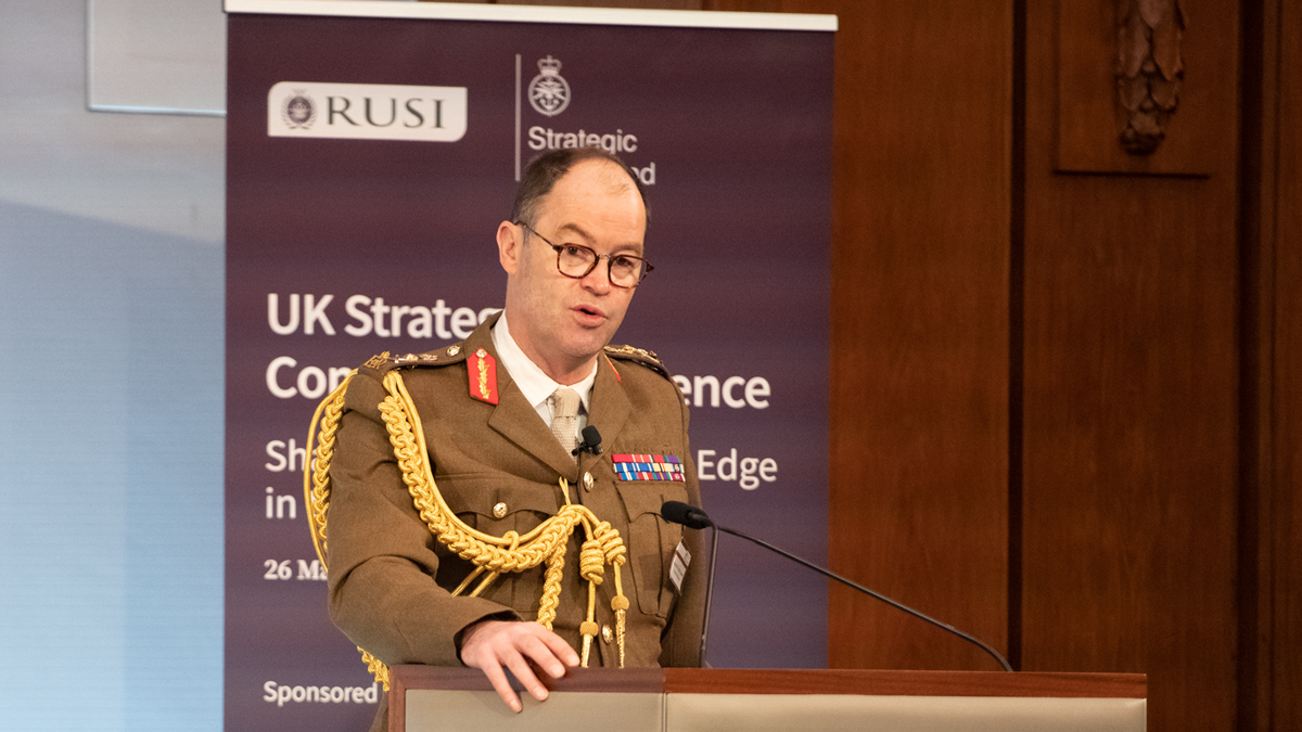 CSOC_MOD's tweet photo. General Sir Patrick Sanders: "As a key priority, I and my partner in GCHQ, Jeremy Fleming, urgently need the nation’s cyber and digital talent, part time or full time. These cyberwarriors will be as vital to our defences as an F35 pilot, a special forces operator or a submariner" https://t.co/5UcvTB3rDW