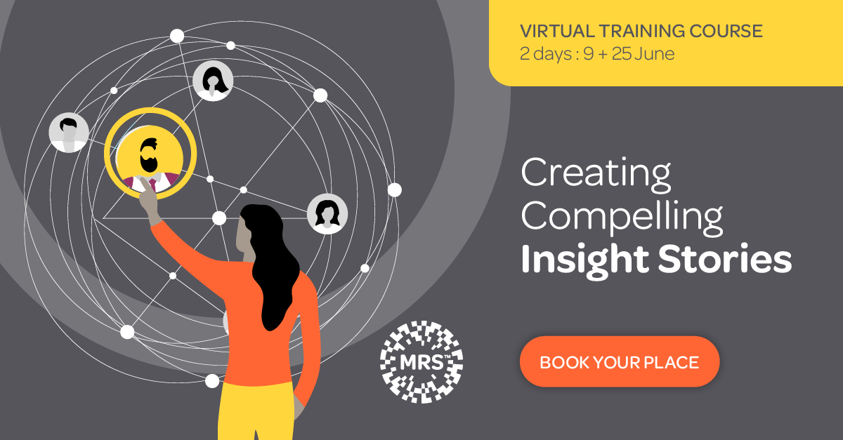 Learn how to create stories that showcase the brilliance of your insights and result in highly engaged audiences with <a href="/InsightNarrator/">Caroline Florence</a> on our 2 day Creating Compelling Insight Stories course. Find out more and book now: bit.ly/3vm8ox9
#mrx #virtuallearning #insight