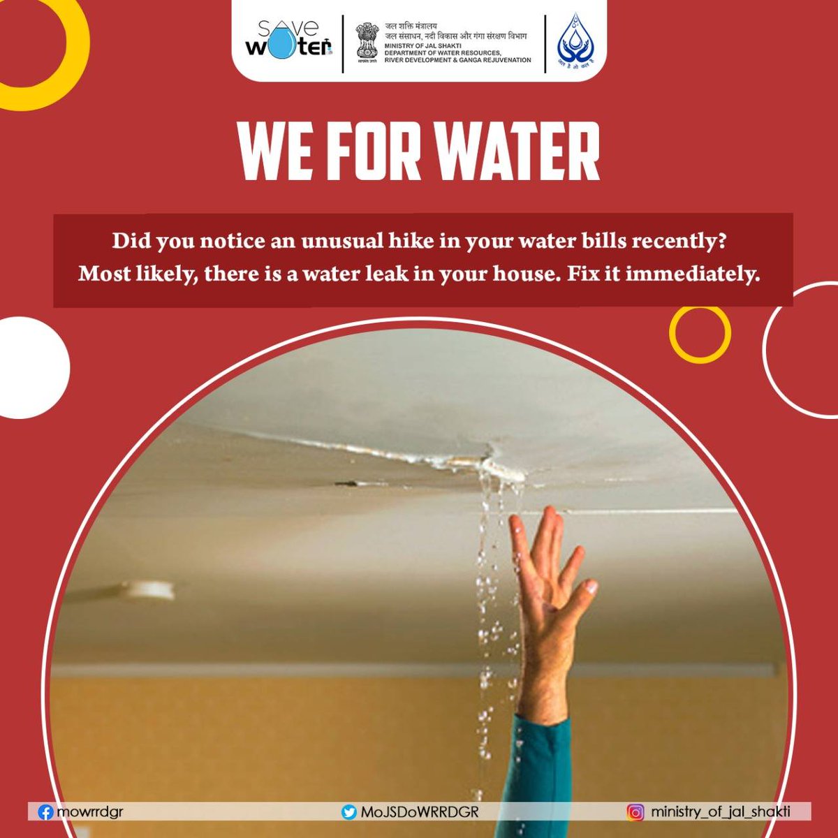 DoWRRDGR_MoJS's tweet photo. Fixing leaks of your home's water pipes not only saves water but saves unnecessary bills also.
#WeForWater #SaveWater #CleanWater https://t.co/DE9lUt2lxl