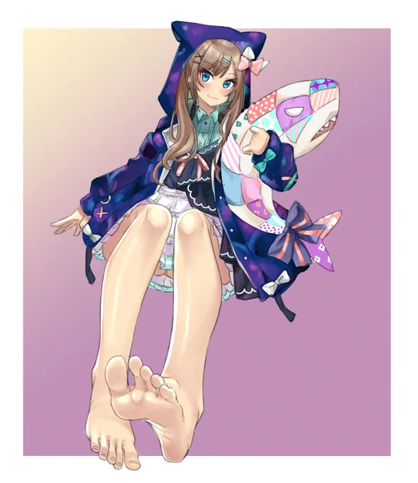 こんるる
#一日一裸足絵
#るるのアトリエ 