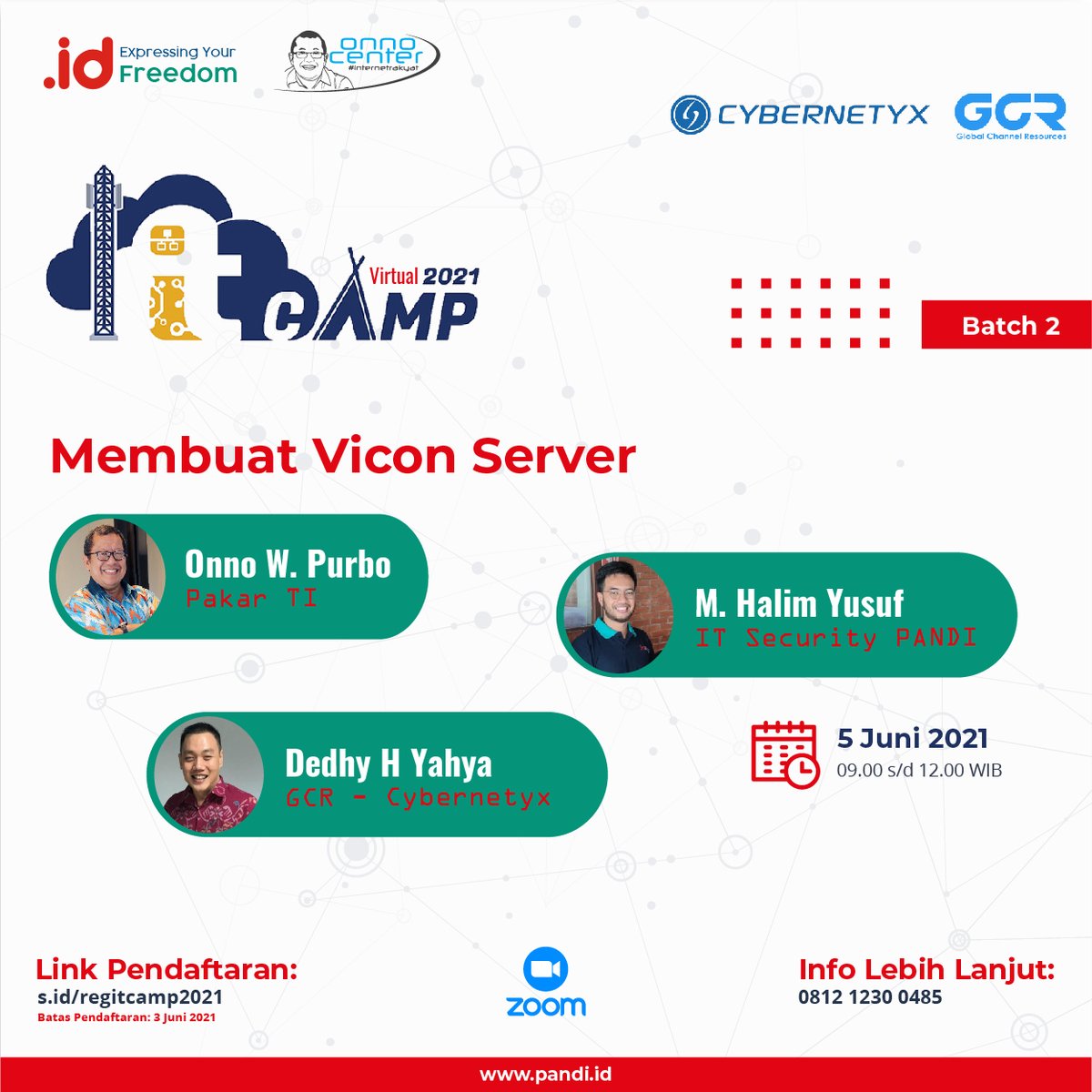 onnowpurbo's tweet photo. 5 Juni ITCAMP 2021 silahkan register FREE https://t.co/H9Zt158Q9X