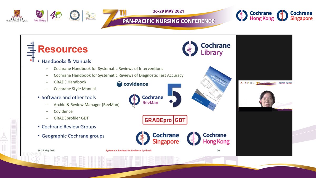 7thpanpacificnc's tweet photo. 【Pre-conference workshop 2】Thanks to speakers from Cochrane Singapore and professors from @cuhknursing  for holding a two-day pre-conference workshop on ‘Systematic Reviews and Evidence Synthesis’! https://t.co/R4A5gMFKa1