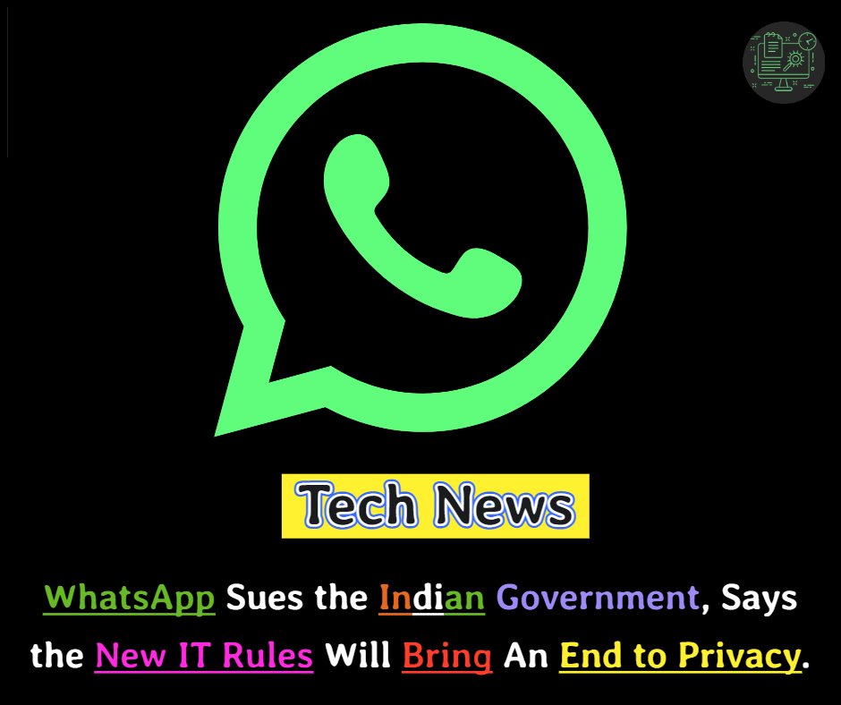 crazytechgo's tweet image. WhatsApp Sues the Indian Government, Says New IT Rules will bring an End to Privacy.
#WhatsApp #Whatsappban #TwitterBanInIndia #TwitterBan #FacebookBan #BreakingNews #technology #Telegram #Google #TwitterIndia #FacebookIndia #WhatsAppPrivacyPolicy