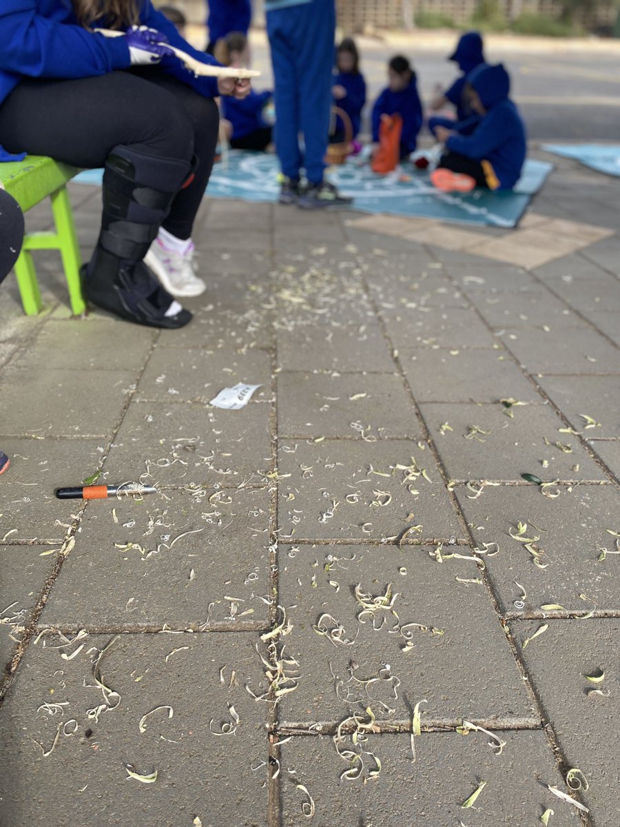 ProjReimaginate's tweet image. We have a nature play focus this term. Before working with real tools for our outdoor classroom build, we practiced risk taking by using whittling knives. Ss created stick tools and toys to decorate. Lots of fun, lots of focus! 

#ProjectReimaginate