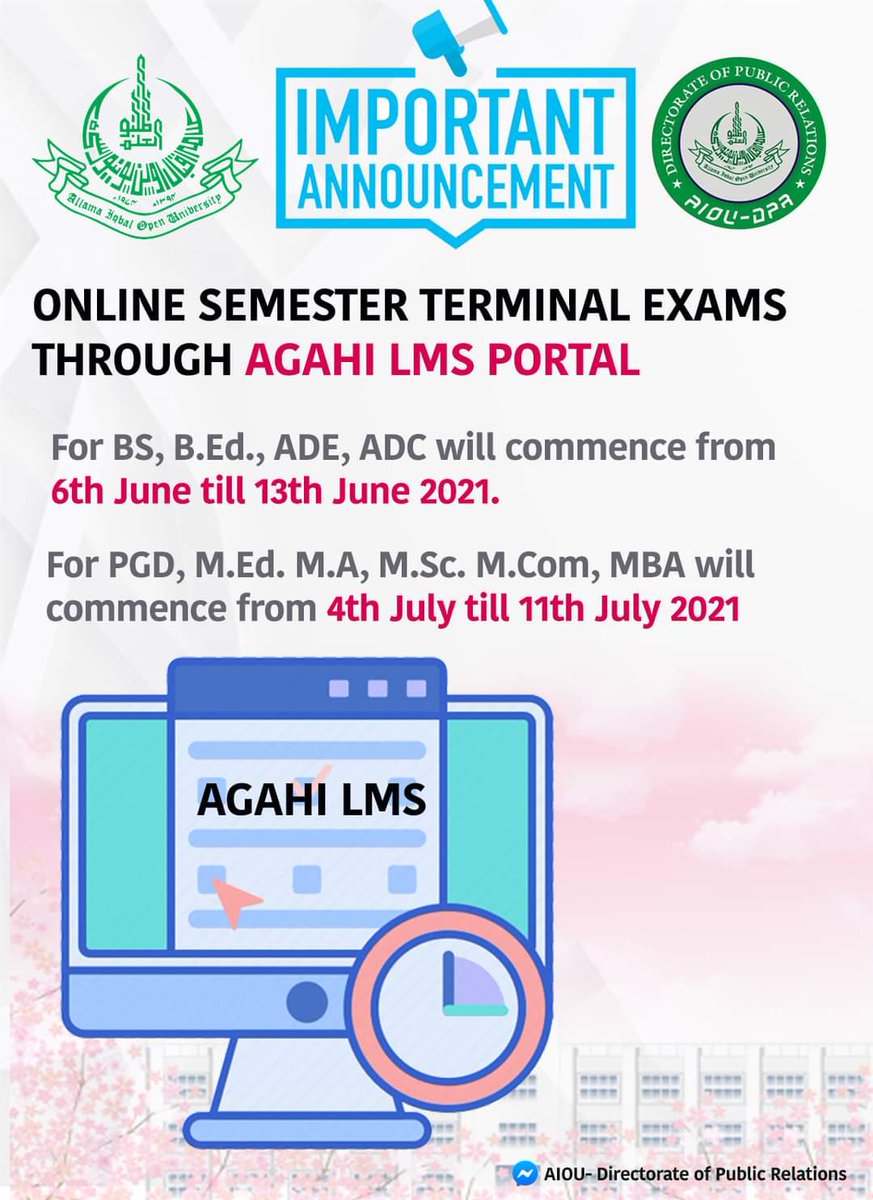 aiourcgilgit's tweet photo. Link of the Portal :
https://t.co/W9aABnkttH
#aiou #aiouexam #aiouactivities #aiounews #AIOU_ISLAMABAD #lifeataiou #exams #onlineexams #agahiportal https://t.co/olLsNsg8GC