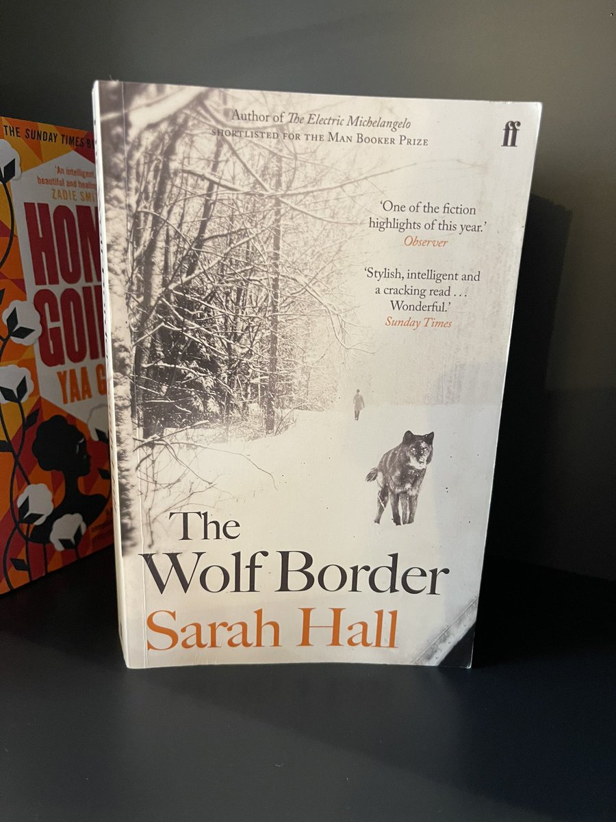 ShelleyP74's tweet photo. Book 23 #thewolfborder by Sarah Hall. A story about the reintroduction of wolves into the UK. Wolf expert Rachel is tasked with the job which runs parallel to her own return to UK. An exciting tale of politics and power as well as grief, love and motherhood. #BookRecommendations https://t.co/nZAa4Pg0Lh