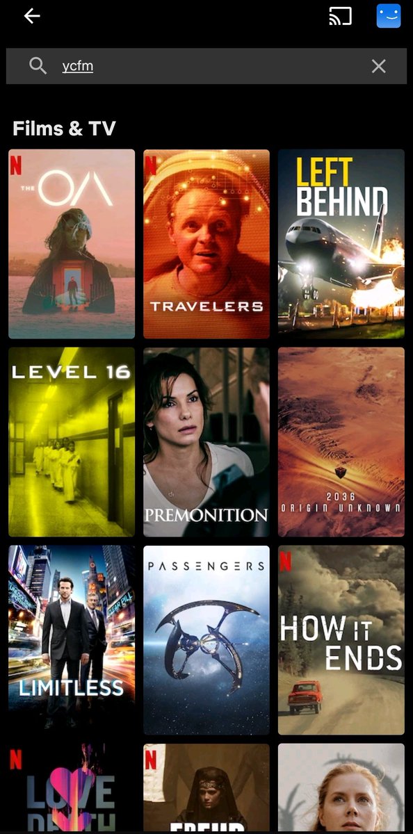 LycoApollo's tweet image. Saw a post that said if you search YCFM on Netflix you get The OA. I thought no way and tried it myself, and lo and behold...

#SavetheOA #TheOA