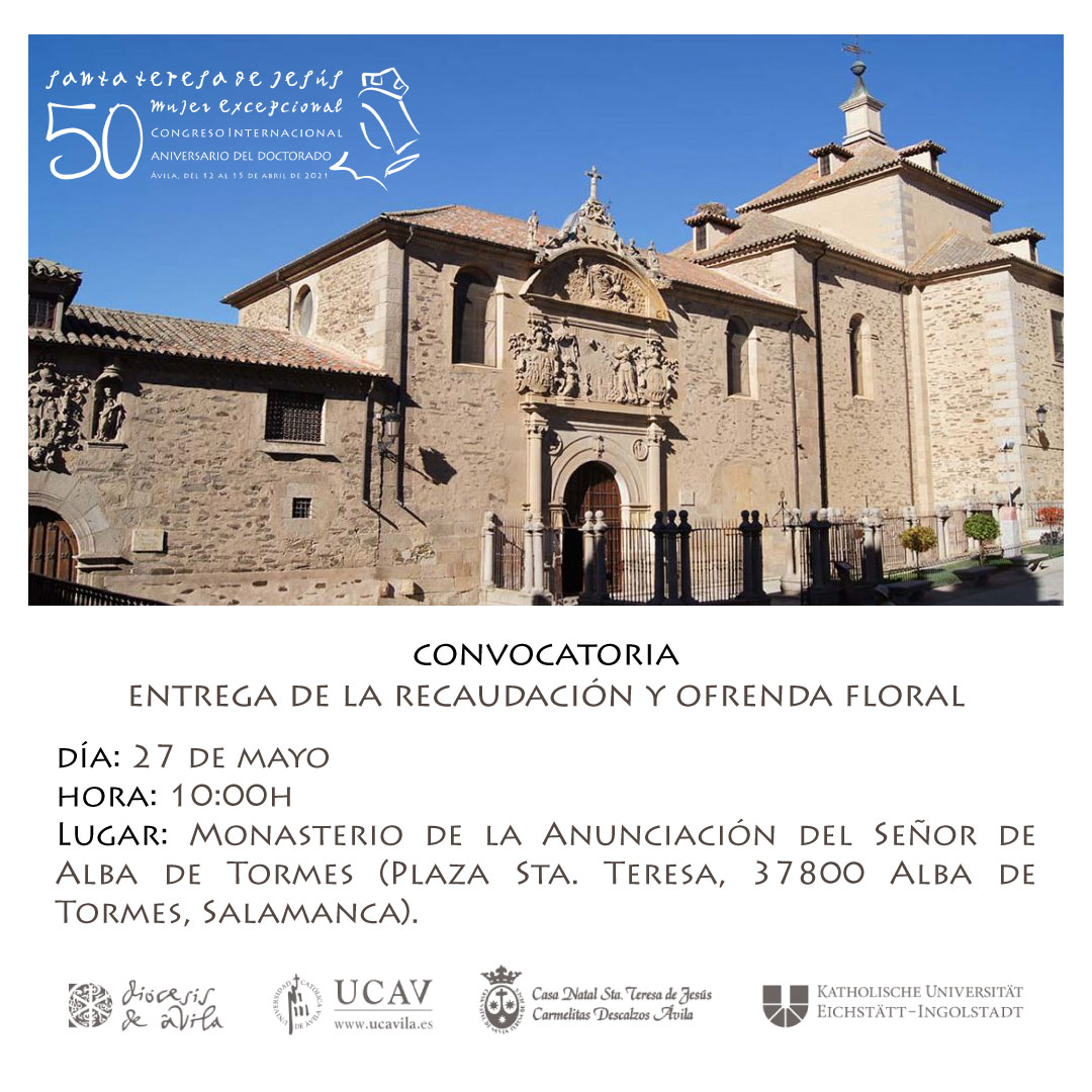 UCAVILA_'s tweet photo. 📆 Mañana se hará entrega de lo recaudado con las inscripciones y donaciones recibidas en el Congreso @SantaDoctora al Monasterio de la Anunciación del Señor de Alba de Tormes, un donativo que asciende a 5.774,72€

¡Gracias a todos por colaborar! 🙏 https://t.co/OHScOiQhf3