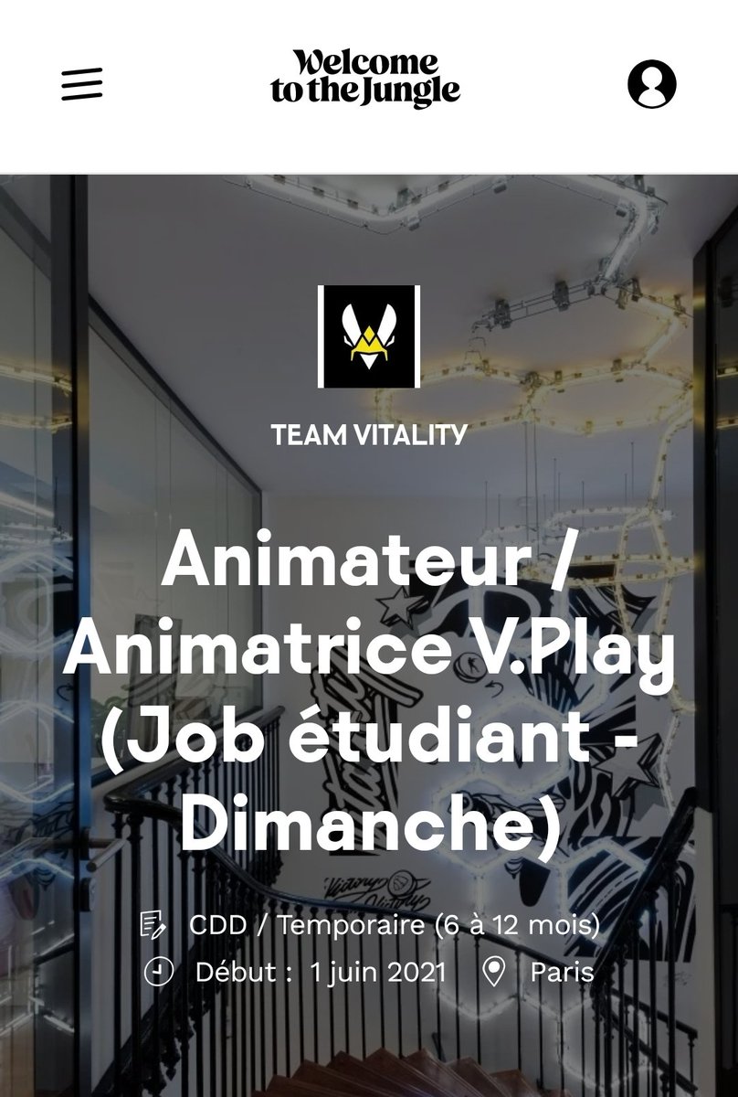 NicoBesombes's tweet photo. Plusieurs offres d'emplois/stages chez @GameWardTeam et @TeamVitality !
De belles opportunités de travailler avec deux des équipes françaises les plus importantes !
Plus d'infos sur le site @wttj_fr ou directement auprès de @Torwen_GW (pour GW) et @ahrim4n (pour Vita) ! https://t.co/zBn3HAk2ss