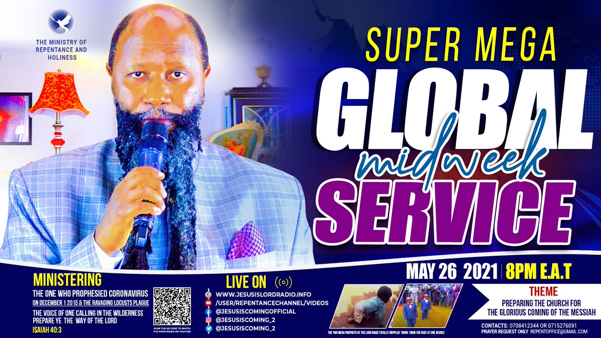 Ernest7711's tweet photo. @RepentinCHRIST Then if by one reason or another you are not born again, Holy and righteous,tonight there will a mid week global service that will be presided by the two generals of God, ensure that you are born again. https://t.co/Rwc4ldaeGt