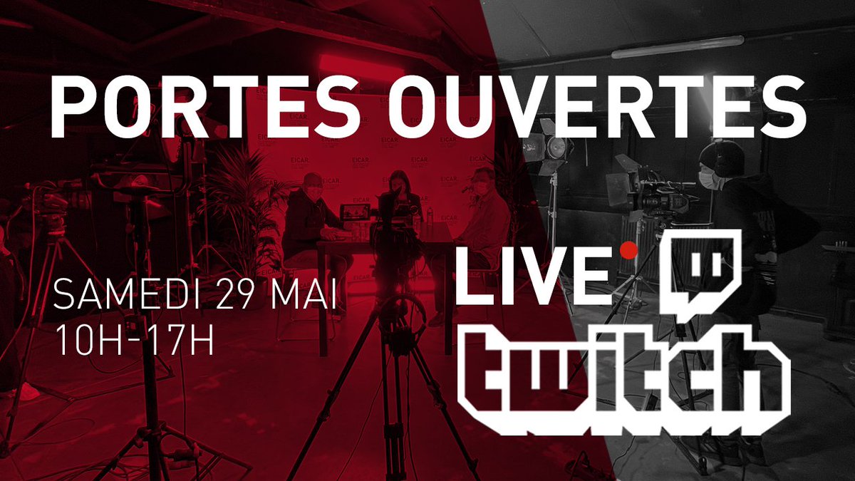 ecoleEICAR's tweet photo. [#THREAD]

#SaveTheDate🗓
@ecoleEICAR débarque sur #Twitch pour vous faire découvrir les formations aux métiers du #cinéma, de l'#audiovisuel et du #spectaclevivant !
2 sessions de #Livestream pour découvrir l'#école en #ModeProjet !
➡️ https://t.co/T9KjoIMSUF

👇👇👇 https://t.co/XmllYVaUud