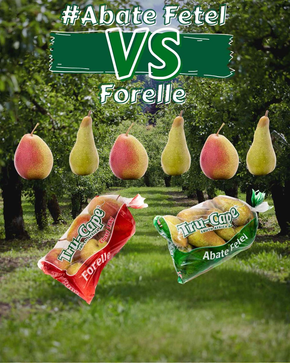 TruCapeFruit's tweet photo. Can you match the Pear to the packet? 
 
Comment your results below!
 
Visit Facebook to see details about the #AbatefetelVSForelle competition!
 
#Fruitmatch #competition #Forelle #Abatefetel #TruCape #game #win https://t.co/nPNaxmeWTD
