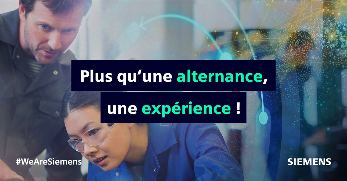 Siemens_France's tweet photo. Plus qu'une alternance, une expérience ! Rejoignez-nous ➡️ https://t.co/B6FxGUECsf
#DigitalIndustries #UsineduFutur #Industrie4.0 #Alternance #Recrutement #WeAreSiemens https://t.co/appyyyhwhw