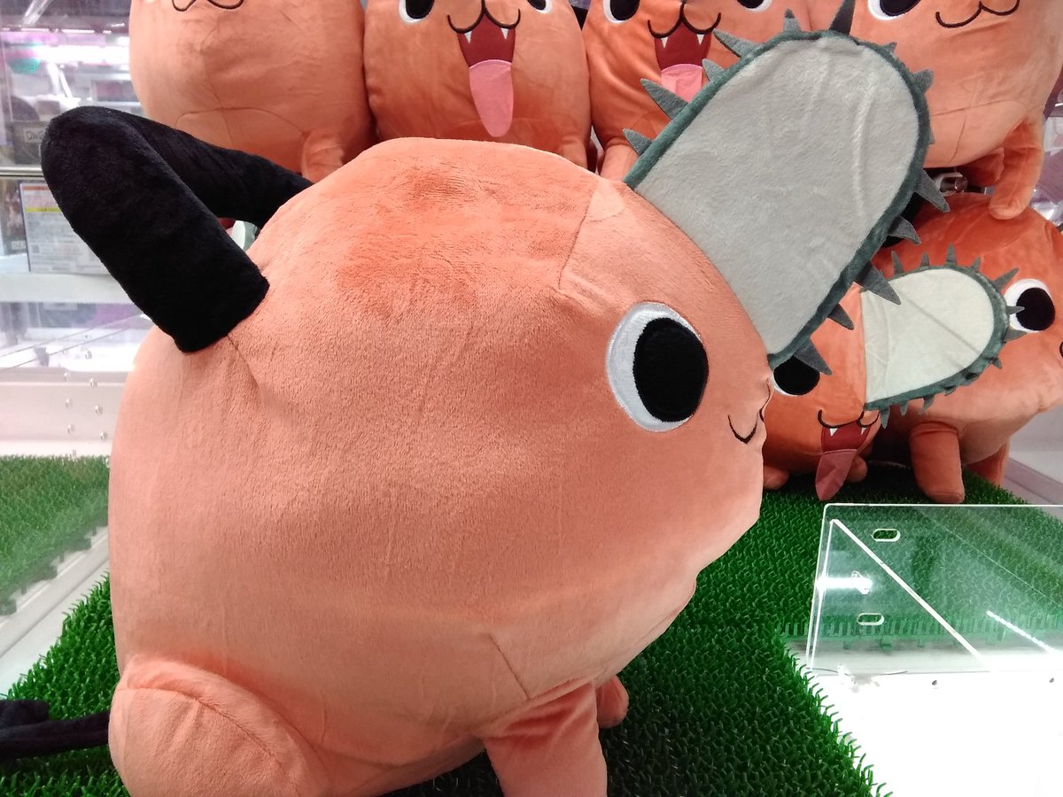 須賀川 ソユーエンターテイメントスタジオ プライズコーナー チェンソーマン ポチタ Bigぬいぐるみ 本日機内展開致しました 大注目景品となっておりますので お早めにご挑戦くださいませー