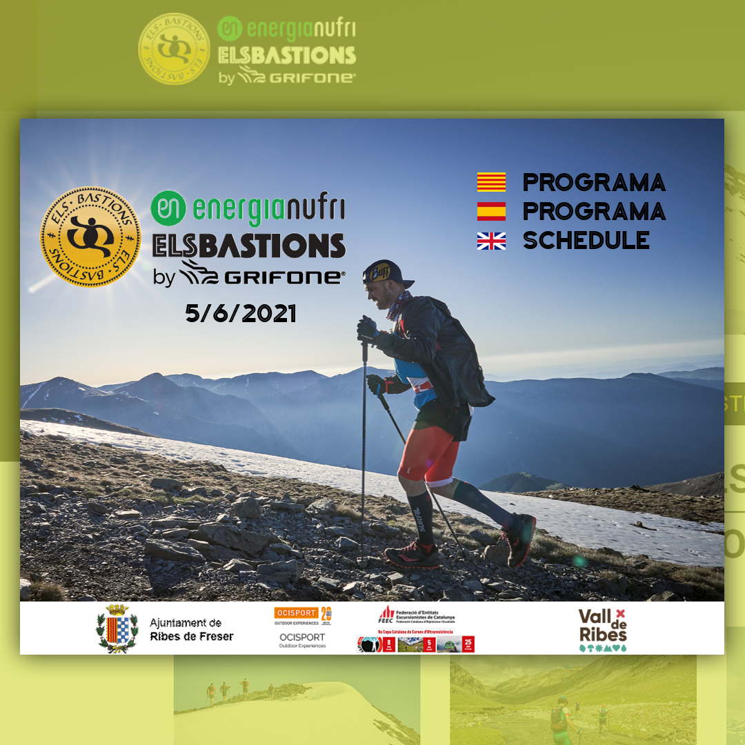 elsbastions's tweet photo. 📋 PROGRAMA HORARI ELS BASTIONS 2021▶️ https://t.co/8rAicZpwKo
ℹ️ +Info de la cursa ▶️ https://t.co/6uE1WFVORg
#elsbastions #PeaksUltraSeriesbyGrifone #UltresFEEC https://t.co/GP91x0dZ9j