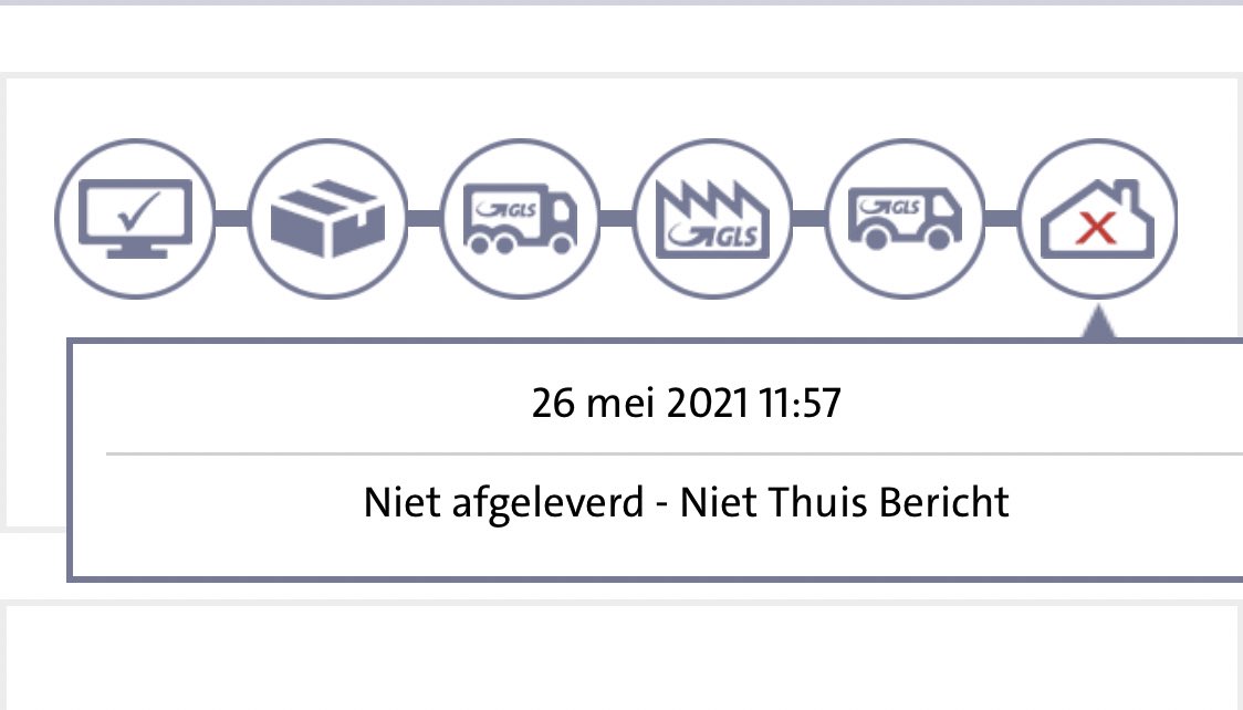 EnnioBrands's tweet photo. @GLS_NL ik ben de gehele dag thuis en geen briefje in de brievenbus en toch deze status bij track en trace? Hoe dan? https://t.co/rQrKtc3Eul