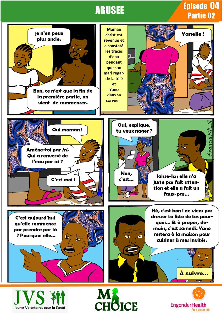 [La triste histoire de Yanelle] Episode 4

Toutes les occasions et prétextes étaient bons pour profiter  de Yanelle, sa nièce. Ce prédateur tenait en bec sa proie...👇
 😢😔
#TouchePasAMaSoeur
<a href="/EngenderHealth/">EngenderHealth</a> <a href="/amouretvieabms/">Amouretvie ABMS</a> <a href="/FORAMinitiative/">FORAM Initiatives</a> @ilewaOrg1 <a href="/arayaasante/">Arayaa</a> <a href="/unfpa_benin/">UNFPA Bénin CO</a>