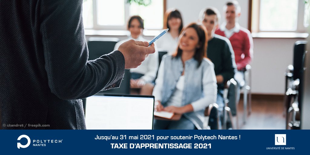 PolytechNantes's tweet image. 📣 J-5 pour nous #soutenir !

La taxe d'apprentissage offre l'opportunité de s'#associer aux ambitions de Polytech Nantes et de #contribuer à la réussite de nos étudiants ! 

⌛ Plus que quelques jours pour nous aider ➡ bit.ly/SoutenirPolyte…