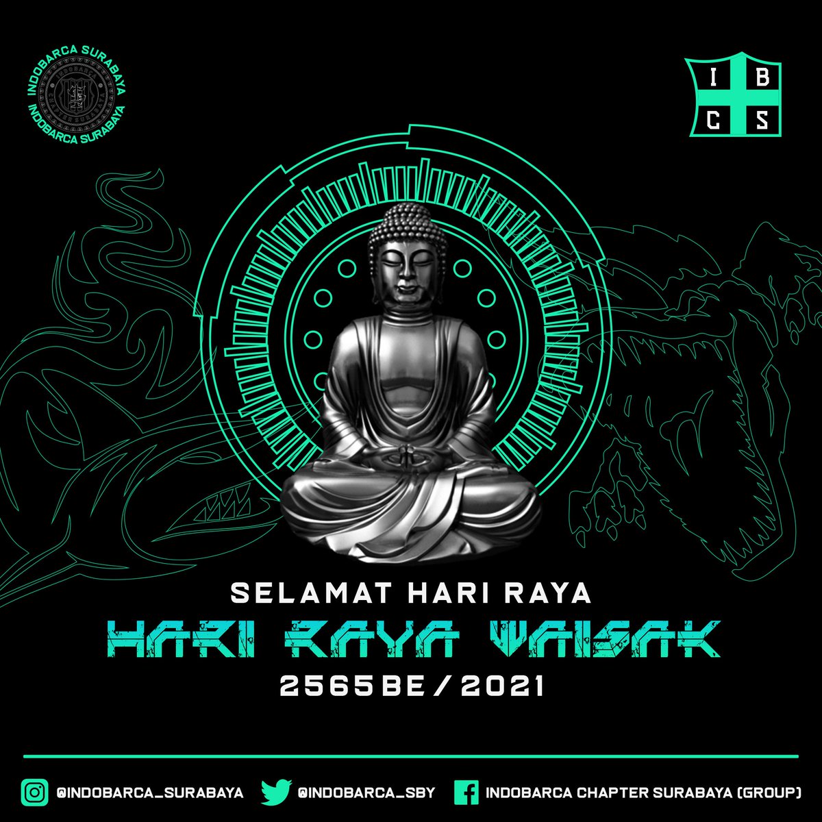 Selamat Hari Raya Waisak 2565 BE/2021 untuk seluruh umat Budha yang merayakannya.
.
.
Tetap jaga kesehatan dan social distancing, serta tetap sebarkan kebaikan dengan penuh semangat .
.
.
#ibcs #indobarcasurabaya