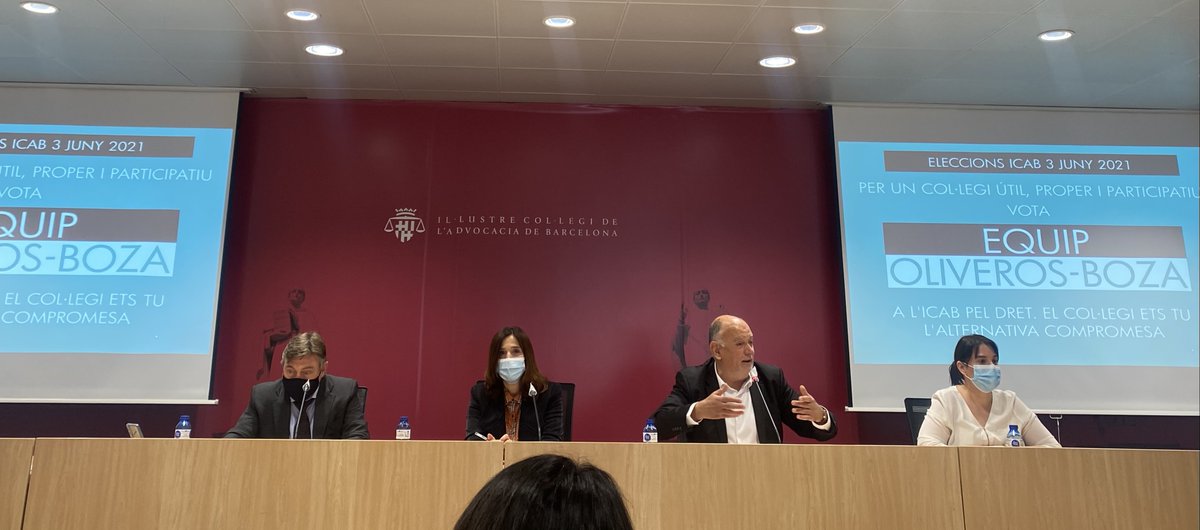 ➡️"Qui de vosaltres deixaria fer un judici a un company o companya que li fa por debatre? Una persona que no està preparada per debatre no pot presidir @comunicacioicab" - ressalta <a href="/GoncalOliverosL/">Gonçal Oliveros Layola</a> fent referència a la recent suspensió del tradicional debat
#IcabEtsTu