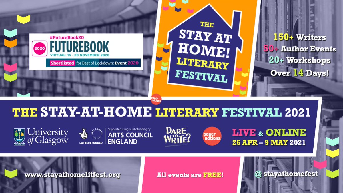 🌟Don't worry if you were too bogged down in exams to take part in the fantastic @stayathomefest - you can catch up with many of their brilliant events at 👉bit.ly/3yCxB8J #SAHLF2021 📚🏘️🗣️