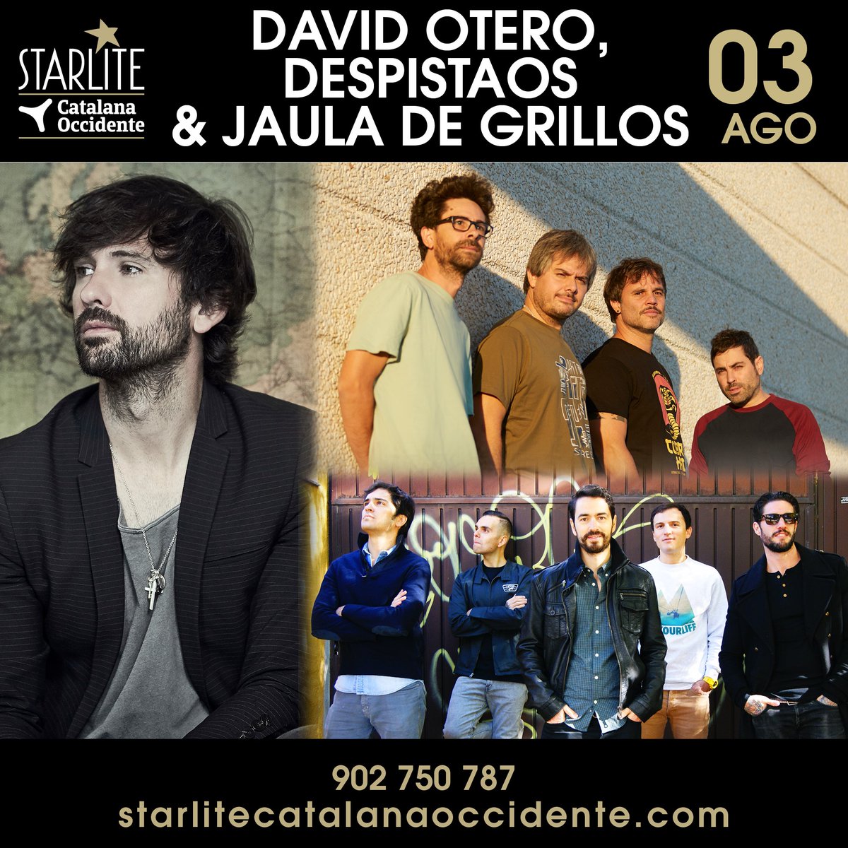 Amigos, el próximo 3 de AGOSTO tenemos una cita junto a nuestros amigos <a href="/davidotero/">davidotero</a> y <a href="/jauladegrillos/">Jaula de Grillos</a> en el @StarliteCatOcc 🤘🙌!!! 

🎟️Las ENTRADAS están ya disponibles en la web de Starlite 👉 bit.ly/3oP5Y83

¿Quién se viene? #StarliteCatalanaOccidente2021