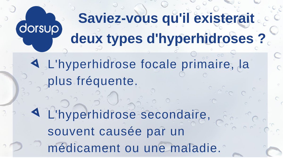Dorsup_'s tweet photo. Il existerait 02 types d'hyperhidroses. 
L'hyperhidrose focale primaire et l'hyperhidrose secondaire. En aviez-vous déjà entendu parler ?
Restez connectés pour plus d'informations à ce sujet :) 
#hyperhidrose #transpiration #sueurs #lesaviezvous #dorsup https://t.co/SNcxjC3bSZ