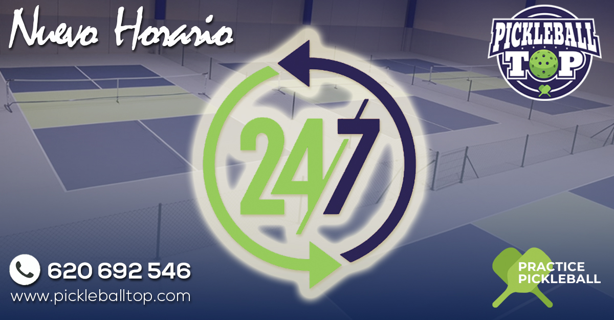 ¡BUENAS NOTICIAS! 

Estábamos deseando contaros que a partir de hoy... ¡Puedes jugar a #Pickleball las 24 horas del día, los 7 días de la semana, los 365 días del año!

HORARIO WEB >> 
De 7:00h a 00:00h
*En caso de querer asistir en otro horario puedes solicitarlo vía whatsapp.