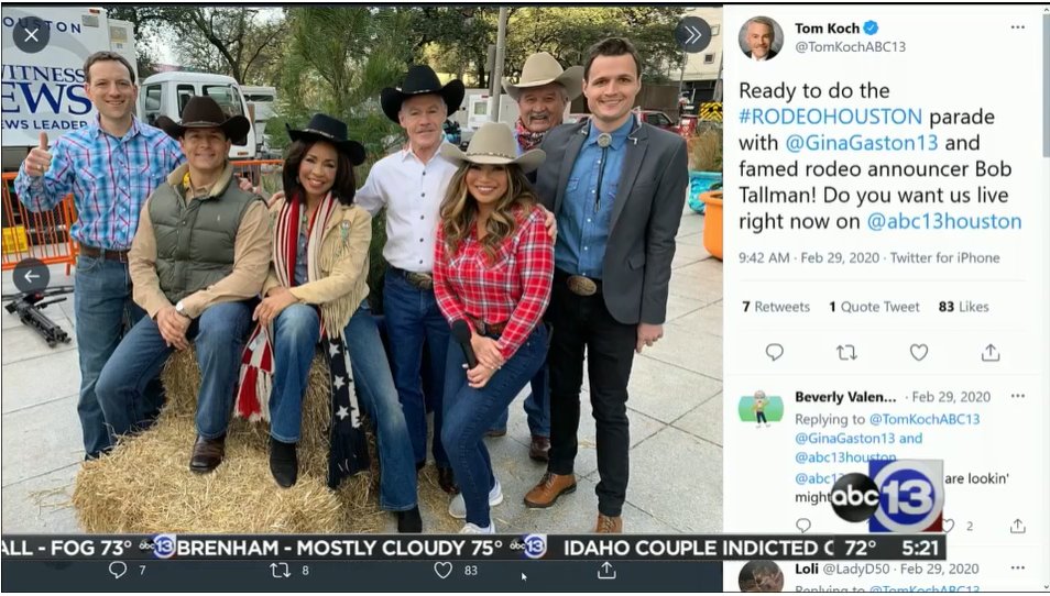 KING BRYON SHARPE (@stx488) on Twitter photo <a href="/KoolnewsBracken/">Kristian Bracken 🇺🇦</a> In this photo are @TomKochABC13 and <a href="/ErikOnTV/">Erik Barajas</a> with <a href="/GinaGaston13/">Gina Gaston</a> and friends, of course <a href="/IlonaOnTV/">Ilona Carson</a> missed it due to a cold, but this was the last one pre Covid! <a href="/KoolnewsBracken/">Kristian Bracken 🇺🇦</a> In this photo are @TomKochABC13 and <a href="/ErikOnTV/">Erik Barajas</a> with <a href="/GinaGaston13/">Gina Gaston</a> and friends, of course <a href="/IlonaOnTV/">Ilona Carson</a> missed it due to a cold, but this was the last one pre Covid!