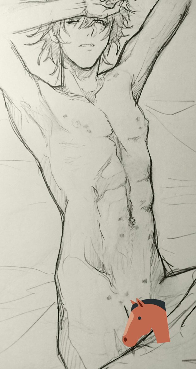 エッチな🐴1⃣描くの楽しすぎるな 
