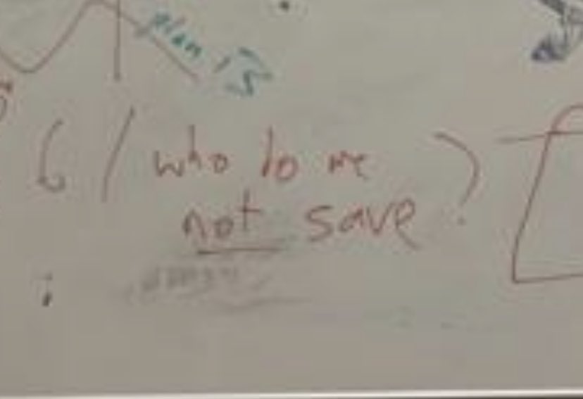 This is the mentality of those that ‘led’ us through the first wave and beyond. For those of you squinting it reads, ‘who do we not save?’  #CummingsShow #ToryCovidCatastrophe #ToriesOut