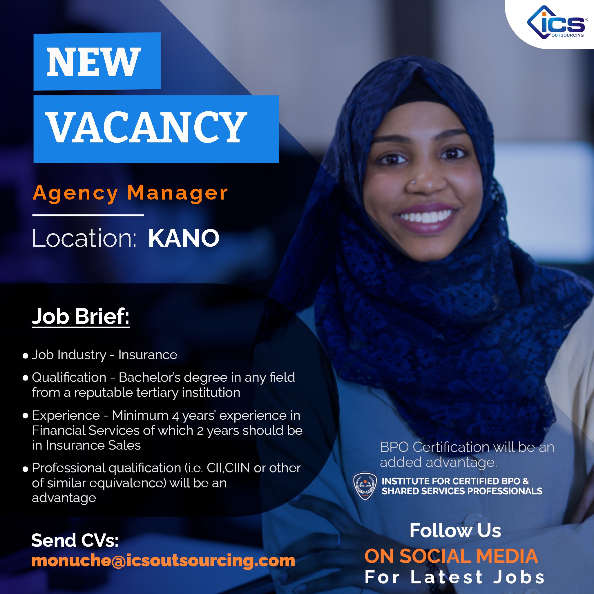 ICS Outsourcing على X: &ldquo;Job role: Agency Manager Industry 